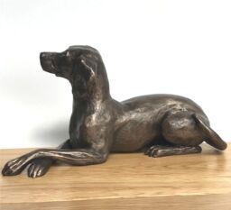 Animal Crackers Weimaraner Dog Figurine In Solid Cold Cast Bronze Designed By Harriet Glen, Quality Dog Lover Home Decoration - thumbnail 4
