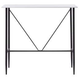 Berkfield Home Bar Table White 120x60x110 cm MDF - Size: 120 x 60 x 110 cm - thumbnail 2