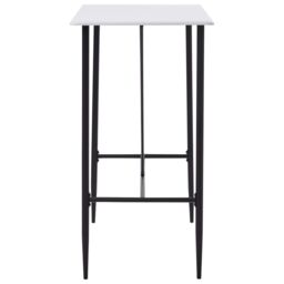 Berkfield Home Bar Table White 120x60x110 cm MDF - Size: 120 x 60 x 110 cm - thumbnail 3