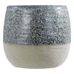 Orsina Handcrafted Large Planter, Glazed Finish Large Garden Flower Pot, Versatile Outdoor Flower Planter in Dark Grey - thumbnail 1