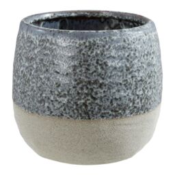 Orsina Handcrafted Large Planter, Glazed Finish Large Garden Flower Pot, Versatile Outdoor Flower Planter in Dark Grey - thumbnail 4