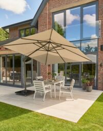 Royce Ambassador 3m Cantilever with LEDs, Smoke Grey Canopy, Cover & Base
