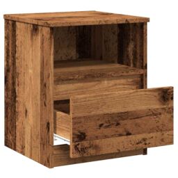 Berkfield Home Bedside Cabinets 2 pcs Old Wood 40x40x50 cm Engineered Wood in Brown - Size: 40 x 40 x 50 cm - thumbnail 8