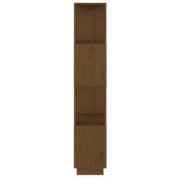 Berkfield Home Book Cabinet/Room Divider Honey Brown 51x25x132 cm Solid Wood Pine - Size: 51 x 25 x 132 cm - thumbnail 6