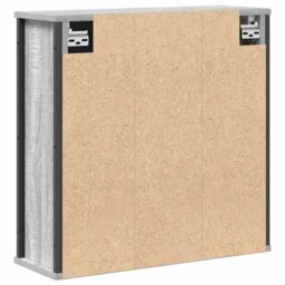 Berkfield Home Bathroom Wall Cabinet with Mirror Grey Sonoma 60x21x60 cm - Size: 60 x 21 x 60 cm - thumbnail 7