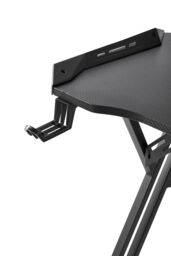 Living and Home 160*60*80cm Office Gaming Desk with LED Lights & Monitor Stand in Black - thumbnail 9