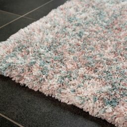 Kukoon Super Soft Mottled Teal Blue & Blush Pink Shaggy Living Room Area Rug in Light Blue - Size: 200 cm x 290 cm - thumbnail 6