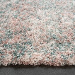 Kukoon Super Soft Mottled Teal Blue & Blush Pink Shaggy Living Room Area Rug in Light Blue - Size: 200 cm x 290 cm - thumbnail 5