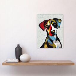 "Artery8 Dog Lover Pop Art Cute Pet Fun Portrait Wall Art Print - Size: W24"" x H32""" - thumbnail 4
