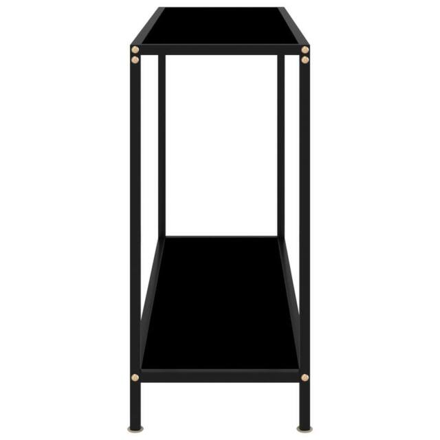 Berkfield Home Stylish Console Table Black 100x35x75 cm Tempered Glass - Size: 100 x 35 x 75 cm - image 1