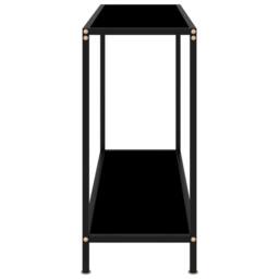 Berkfield Home Stylish Console Table Black 100x35x75 cm Tempered Glass - Size: 100 x 35 x 75 cm