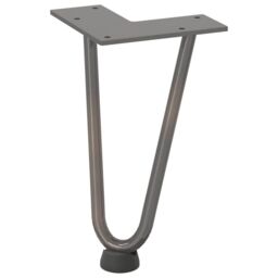 Berkfield Home Hairpin Table Legs 4 pcs Natural Steel 20 cm Solid Steel in Brown - thumbnail 4