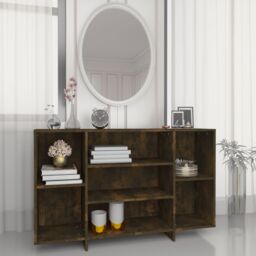 Berkfield Home Sideboard Smoked Oak 120x30x75 cm Engineered Wood in Brown - Size: 120 x 30 x 75 cm - thumbnail 1