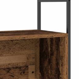 Berkfield Home Book Cabinet Smoked Oak 80x30x78, 5 cm Engineered Wood in Brown - thumbnail 8