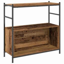 Berkfield Home Book Cabinet Smoked Oak 80x30x78, 5 cm Engineered Wood in Brown - thumbnail 1