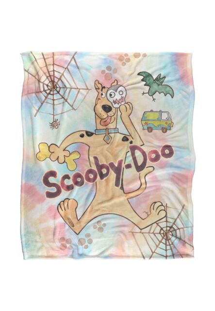 Scooby Doo Blanket, 152x127 cm Watercolor Disguise Silky Touch Super Soft Throw Blanket in White - image 1
