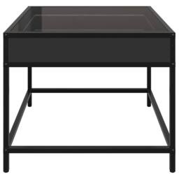 Berkfield Home Coffee Table with Infinity LED Black 50x50x41 cm - Size: 50 x 50 x 41 cm - thumbnail 7