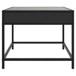 Berkfield Home Coffee Table with Infinity LED Black 50x50x41 cm - Size: 50 x 50 x 41 cm - thumbnail 6