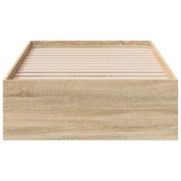 Berkfield Home Bed Frame Sonoma Oak 90x190 cm Engineered Wood in Brown - thumbnail 5