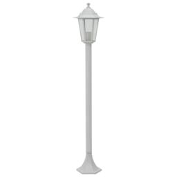Berkfield Home Garden Post Lights 6 pcs E27 110 cm Aluminium White - thumbnail 1