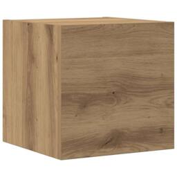 Berkfield Home Wall Mounted TV cabinets 3 pcs Artisan Oak Engineered Wood in Brown - thumbnail 8