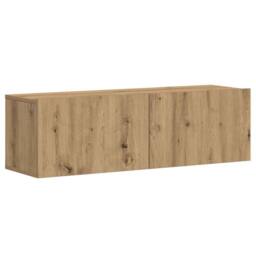 Berkfield Home Wall Mounted TV cabinets 3 pcs Artisan Oak Engineered Wood in Brown - thumbnail 4