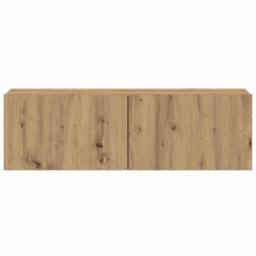 Berkfield Home Wall Mounted TV cabinets 3 pcs Artisan Oak Engineered Wood in Brown - thumbnail 7