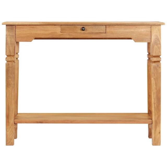Berkfield Home Console Table 100x40x76 cm Solid Acacia Wood in Brown - Size: 100 x 40 x 76 cm - image 1