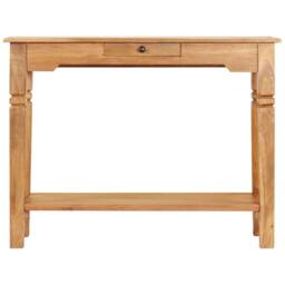 Berkfield Home Console Table 100x40x76 cm Solid Acacia Wood in Brown - Size: 100 x 40 x 76 cm