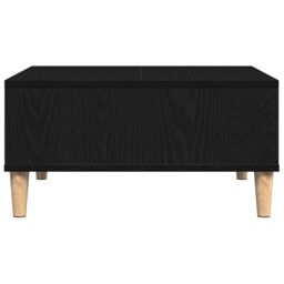 Berkfield Home Black Oak Coffee Table - 60x60x30 cm, Made of Engineered Wood - Size: 60 x 60 x 30 cm - thumbnail 7