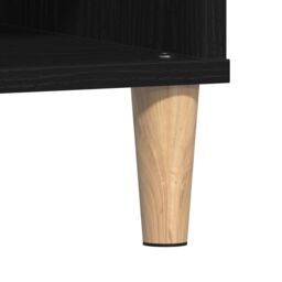 Berkfield Home Black Oak Coffee Table - 60x60x30 cm, Made of Engineered Wood - Size: 60 x 60 x 30 cm - thumbnail 9