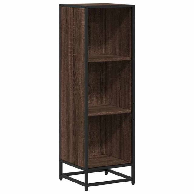 Berkfield Home Book Cabinet Brown Oak 33.5x33x107.5 cm Engineered Wood - image 1