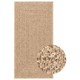 Berkfield Home Rug ZIZUR Beige 80x250 cm Jute Look Indoor & Outdoor - Size: Medium - thumbnail 1