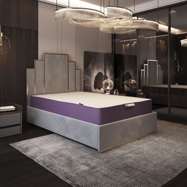 DS Living Reve Iris Reflex Foam Mattress in Purple - Size: Double - image 1
