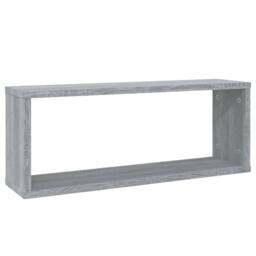 Berkfield Home Wall Cube Shelves 6 pcs Grey Sonoma 60x15x23 cm Engineered Wood - Size: 60 x 15 x 23 cm - thumbnail 3