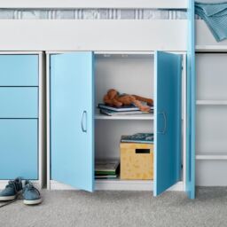 Bedmaster Lacy Storage Mid Sleeper Bed in Blue - Size: Single - thumbnail 6