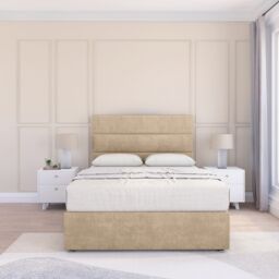 "Sloomy Texas Coniston Bed Set With 4 Drawers, Mattress & 26"" Headboard in Cream - Size: Small Double" - thumbnail 2