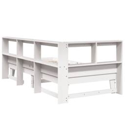Berkfield Home Bookcase Bed without Mattress White 90x190cm Solid Wood Pine - Size: 90x190 cm - thumbnail 7