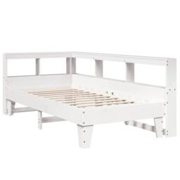 Berkfield Home Bookcase Bed without Mattress White 90x190cm Solid Wood Pine - Size: 90x190 cm - thumbnail 3
