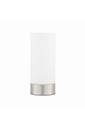 Netlighting Dara 1 Light Table Lamp Brushed Nickel Matt Opal Duplex Glass E14 in Grey - thumbnail 3