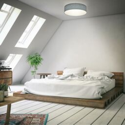 B.K.Licht Grey 2xE27 40W Requires Bulb Ceiling Light - thumbnail 4