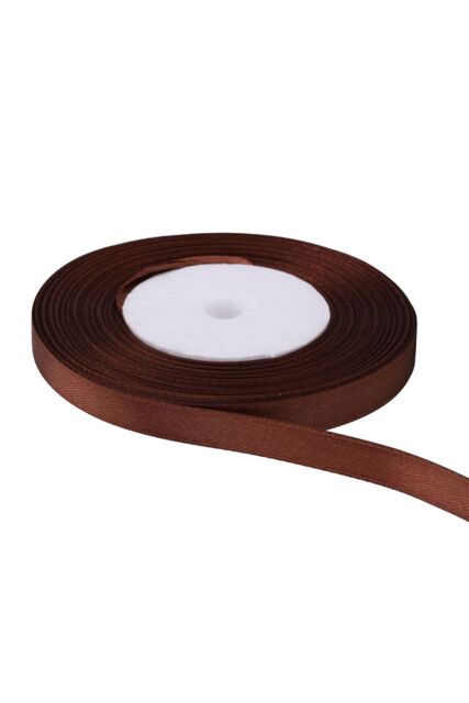 Neel Blue Double Sided Satin Polyester Ribbon Roll, 15mm x 10 Metres in Brown - image 1