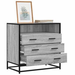 Berkfield Home Drawer Cabinet Grey Sonoma 70x41x70 cm Engineered Wood - Size: 70 x 41 x 70 cm - thumbnail 2