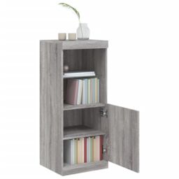Berkfield Home Sideboard with LED Lights Grey Sonoma 41x37x100 cm - Size: 41 x 37 x 100 cm - thumbnail 4