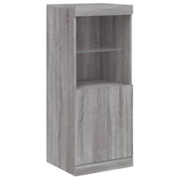 Berkfield Home Sideboard with LED Lights Grey Sonoma 41x37x100 cm - Size: 41 x 37 x 100 cm - thumbnail 5