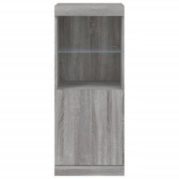 Berkfield Home Sideboard with LED Lights Grey Sonoma 41x37x100 cm - Size: 41 x 37 x 100 cm - thumbnail 6