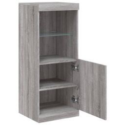 Berkfield Home Sideboard with LED Lights Grey Sonoma 41x37x100 cm - Size: 41 x 37 x 100 cm - thumbnail 7