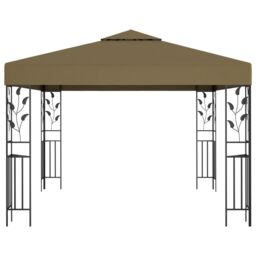 Berkfield Home Gazebo 3x3 m Taupe 180 g/m ² in Beige - thumbnail 2