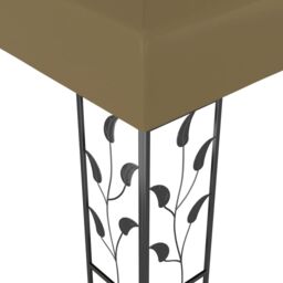 Berkfield Home Gazebo 3x3 m Taupe 180 g/m ² in Beige - thumbnail 3