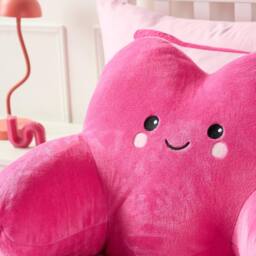 OHS Hazel the Heart Cuddle Cushion Novelty Reading Pillow in Bright Pink - thumbnail 2